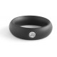 Cockring en métal Donut Strass Noir 