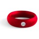 Cockring en métal Donut Strass Rouge 