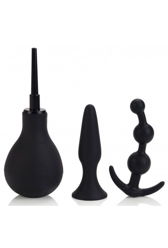 Kit Explorer Plairi Anal - Poire de lavement + plugs 