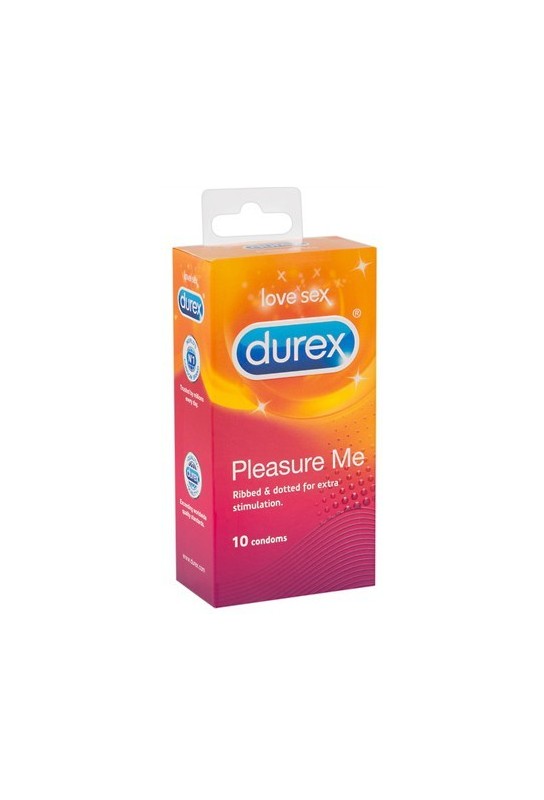 Préservatifs Durex Pleasure Me nervurés 56mm x10 