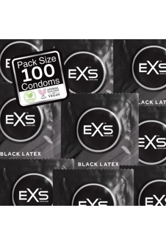 Préservatifs noirs BLACK LATEX 54mm x100 