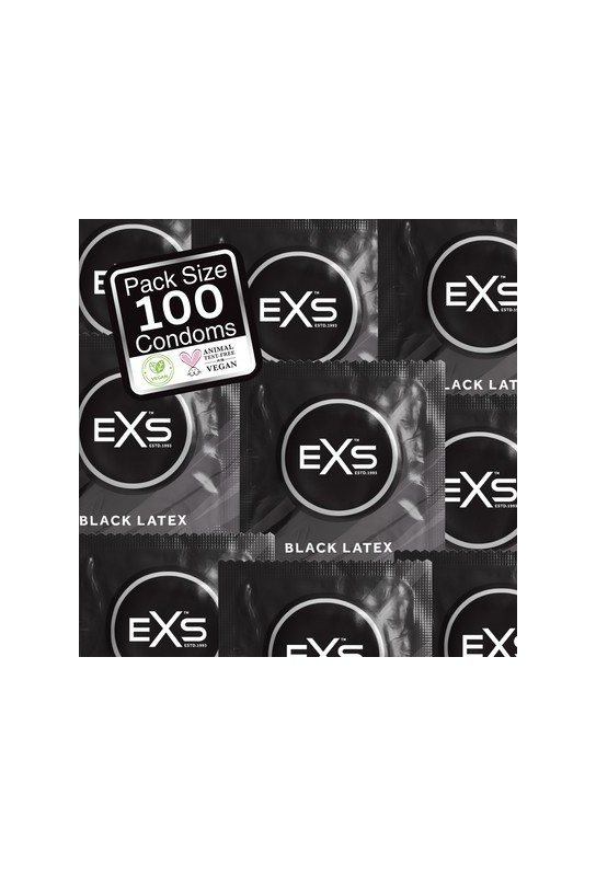 Préservatifs noirs BLACK LATEX 54mm x100 