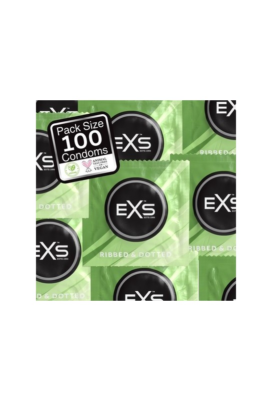 Préservatifs texturés Ribbed & Dotted 54mm x100 