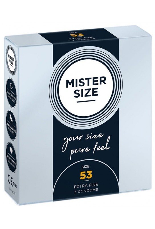 Préservatifs Mister Size 53mm x3 