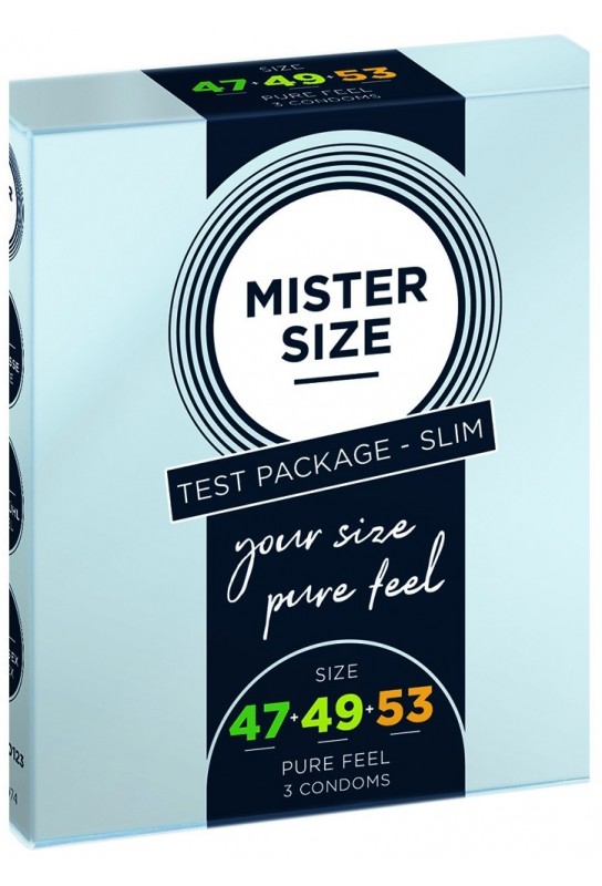 Préservatifs Mister Size Échantillon 3 tailles 47, 49 et 53mm x3 