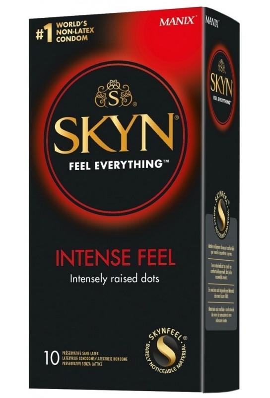 Préservatifs perlés sans latex Skyn Intense Feel 53mm x10 