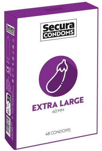 Préservatifs XXL en latex Extra Large 60mm x48 