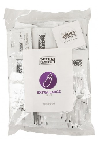 Préservatifs XXL en latex Extra Large 60mm x100 