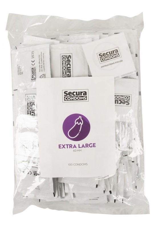 Préservatifs XXL en latex Extra Large 60mm x100 