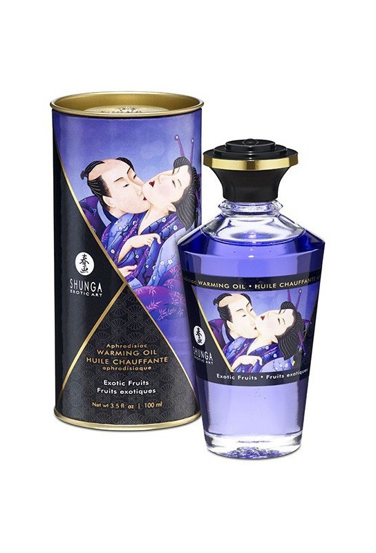 Huile de massage Chauffante Aphrodisiaque - FRUITS EXOTIQUES 100 ml 