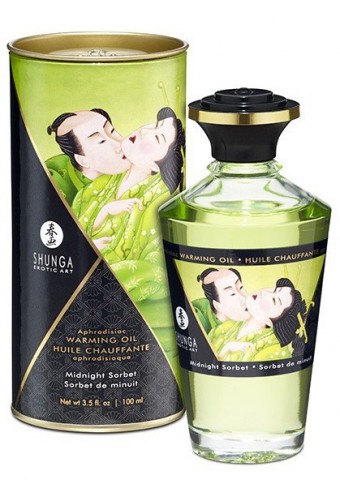 Huile de massage Chauffante Aphrodisiaque - Sorbet de MINUIT 100 mL 