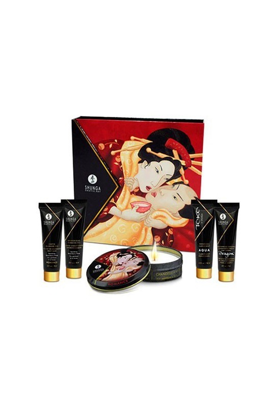 Coffret Ensemble Secret de Geisha - Vin pétillant à la fraise 