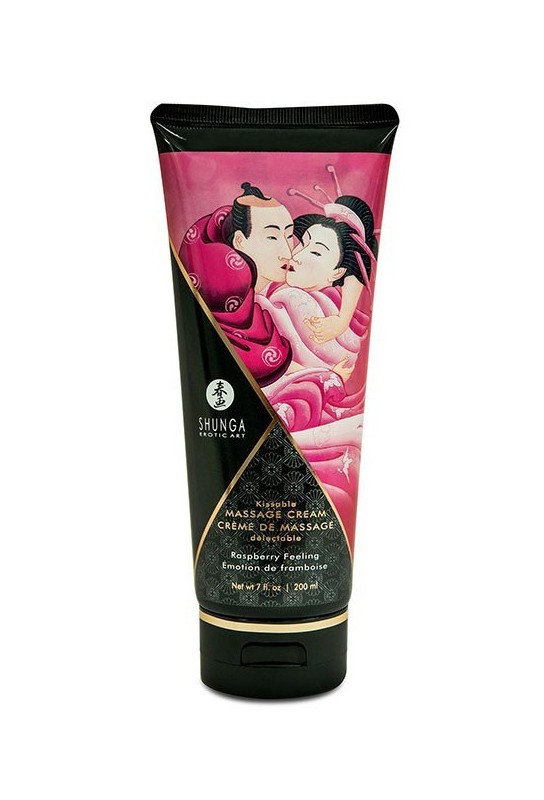 Crème de massage Comestible Emotion FRAMBOISE - 200ml 