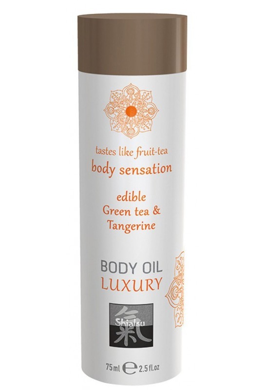 Huile de massage Comestible - THÉ VERT et MANDARINE 75ml 