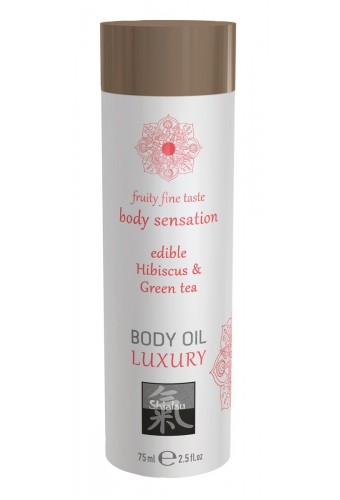 Huile de massage Comestible - HIBISCUS et THÉ VERT 75ml 
