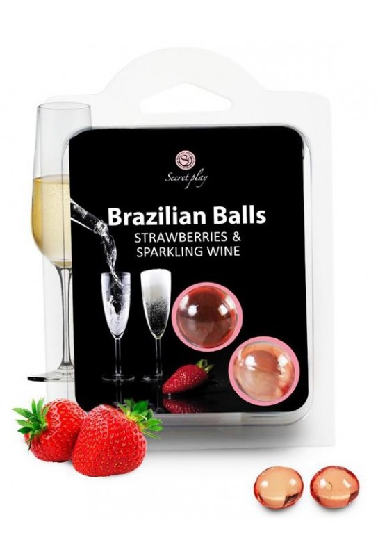 Boules de massage BRAZILIAN BALLS Vin de fraise pétillant 