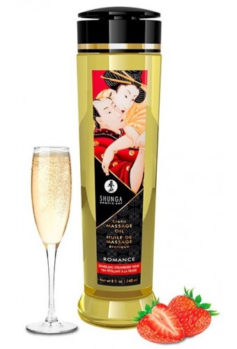 Huile de massage Romance Vin pétillant à la Fraise 