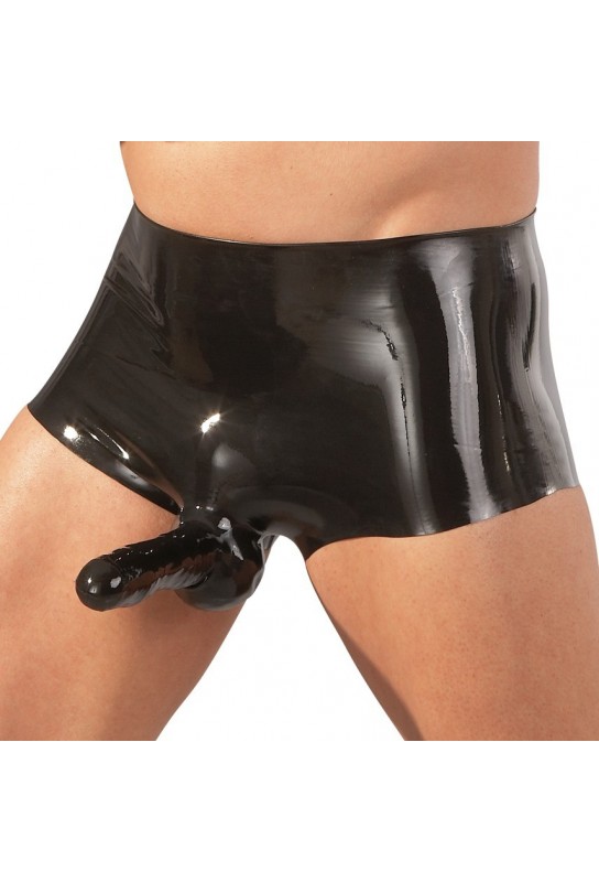 Short en latex avec Gaine de pénis 