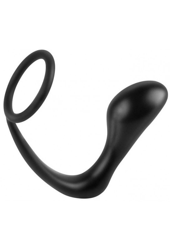 Ass Gasm Plug et Cockring 10 x 3.2 cm Noir 