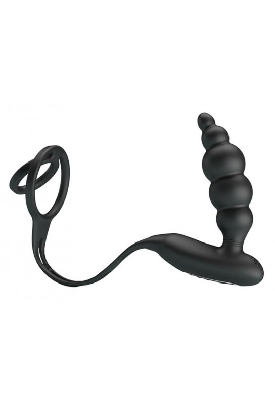 Plug vibrant avec Anneaux VIBRA PENIS 8 x 2.4 cm 