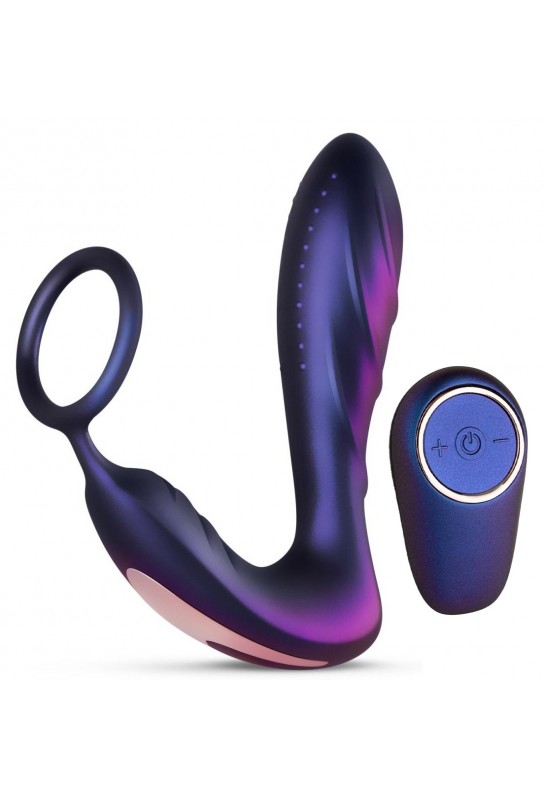 Cockring + Plug vibrant Black Hole Hueman 11 x 3.3cm 