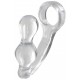 Plug + Cockring Power Duo 9 x 4cm - Anneau 40mm Transparent 