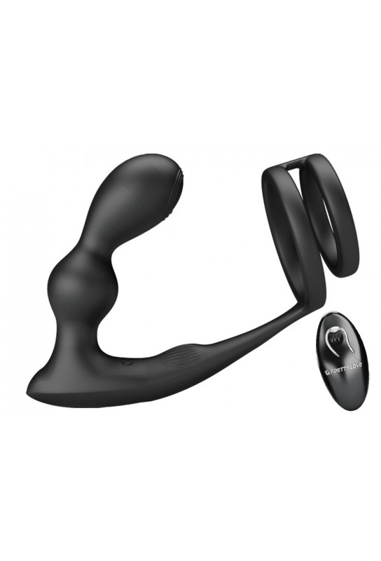 Cockring Plug Marshall Pretty Love 7.5 x 2.7 cm Noir 