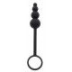 Cockring Plug anal Beads Ring 8.5 x 3.5 cm Noir 