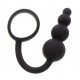 Cockring Plug anal Beads Ring 8.5 x 3.5 cm Noir 