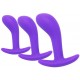 Kit de 3 Mini Plugs Prostatiques Silicone 11 x 3.5 cm Violet 