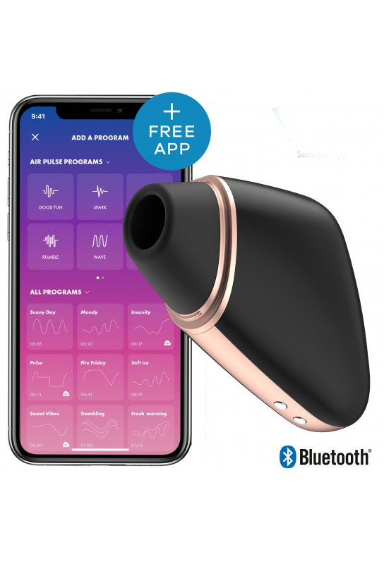 Stimulateur de clitoris connecté Love Triangle Satisfyer Noir 