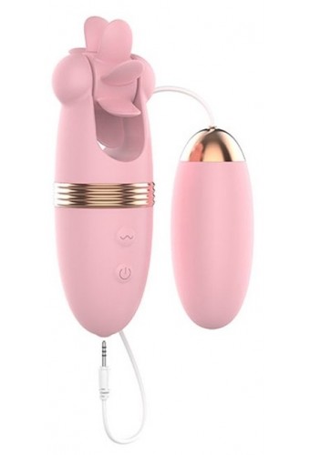 Stimulateur de clitoris rotatif Magic Roll 13cm Rose 