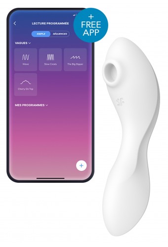 Stimulateur de clitoris connecté Curvy trinity 5+ Satisfyer Blanc 