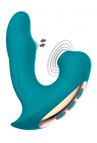 Stimulateur de clitoris et point G Eternal 15cm Turquoise 