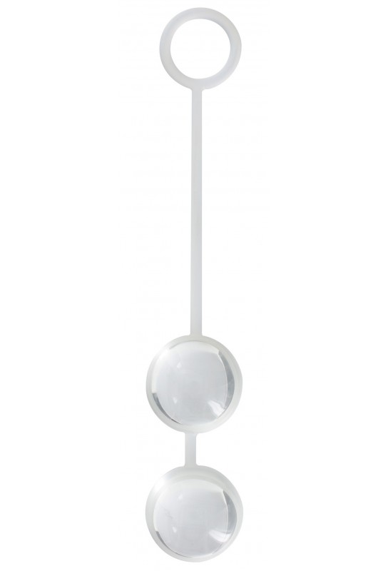 Boules de Geisha en verre Duo Love 2.6cm Transparentes 