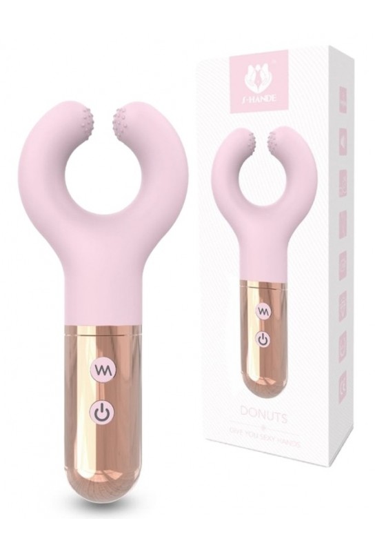 Stimulateur de clitoris Donuts 15cm Rose 
