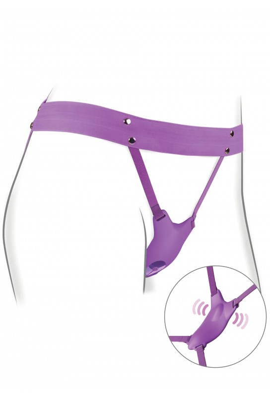 Vibro de culotte avec harnais Ultimate Butterfly Violet 