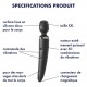 Masseur Wand-er Women Noir - Tête 78mm 