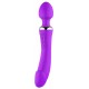 Wand et Vibro Double End 22cm Violet 