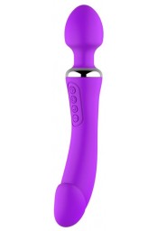 Wand et Vibro Double End 22cm Violet