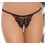 String Ficelle ouvert sur l'entrejambe - Noir