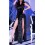 Robe effet velours Dulce - Noire