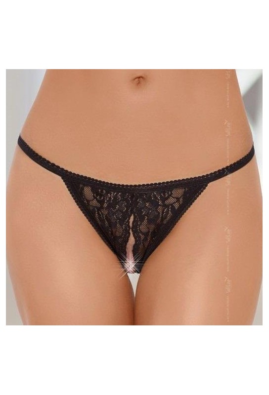 String ouvert Zinaida Noir 