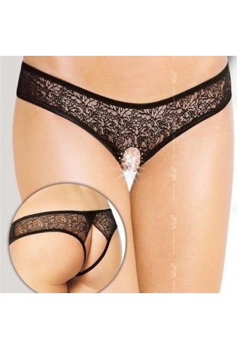 Tanga ouvert ROSITA - Noir 