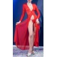 Robe ouverte Nuria - Rouge 