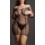 Robe Grande Taille DUO NET SLEEVED - Noir