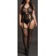 Combinaison Grande Taille LACE SUSPENDER - Noir 