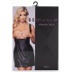 Robe wetlook seins nus Miranda - Noir 