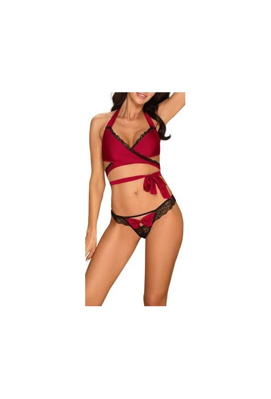 Ensemble Sensuelia 2 Pièces - Noir et Rouge 