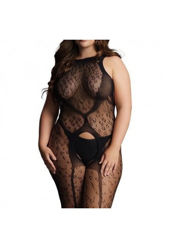 Combinaison CROTCHLESS LEOPARD Noire 